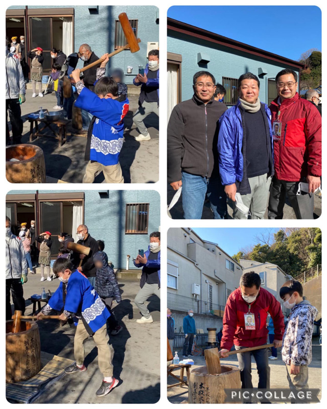 大鳥自治会の餅つき