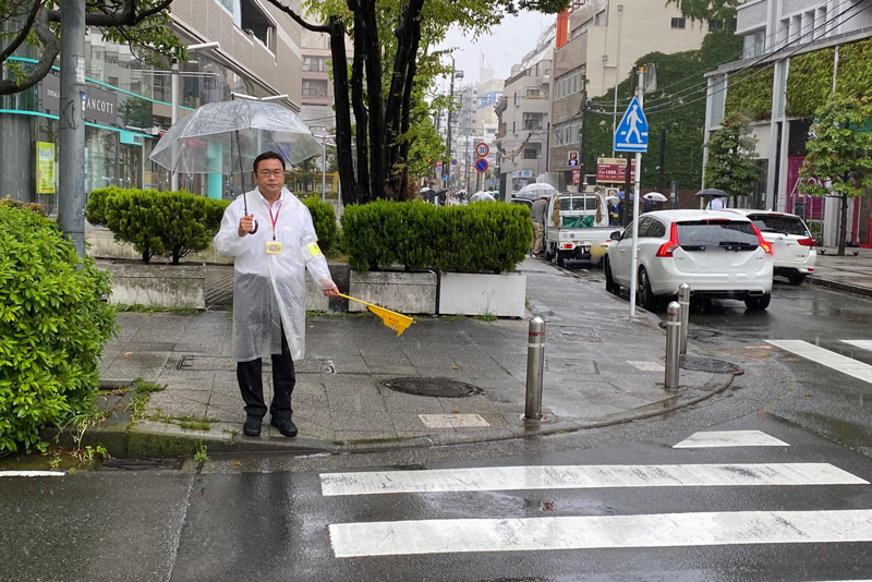 通学路の見守り