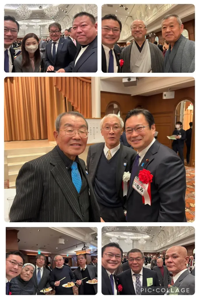 横浜市役所前で一斉放水