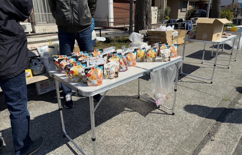 朝市・防災訓練